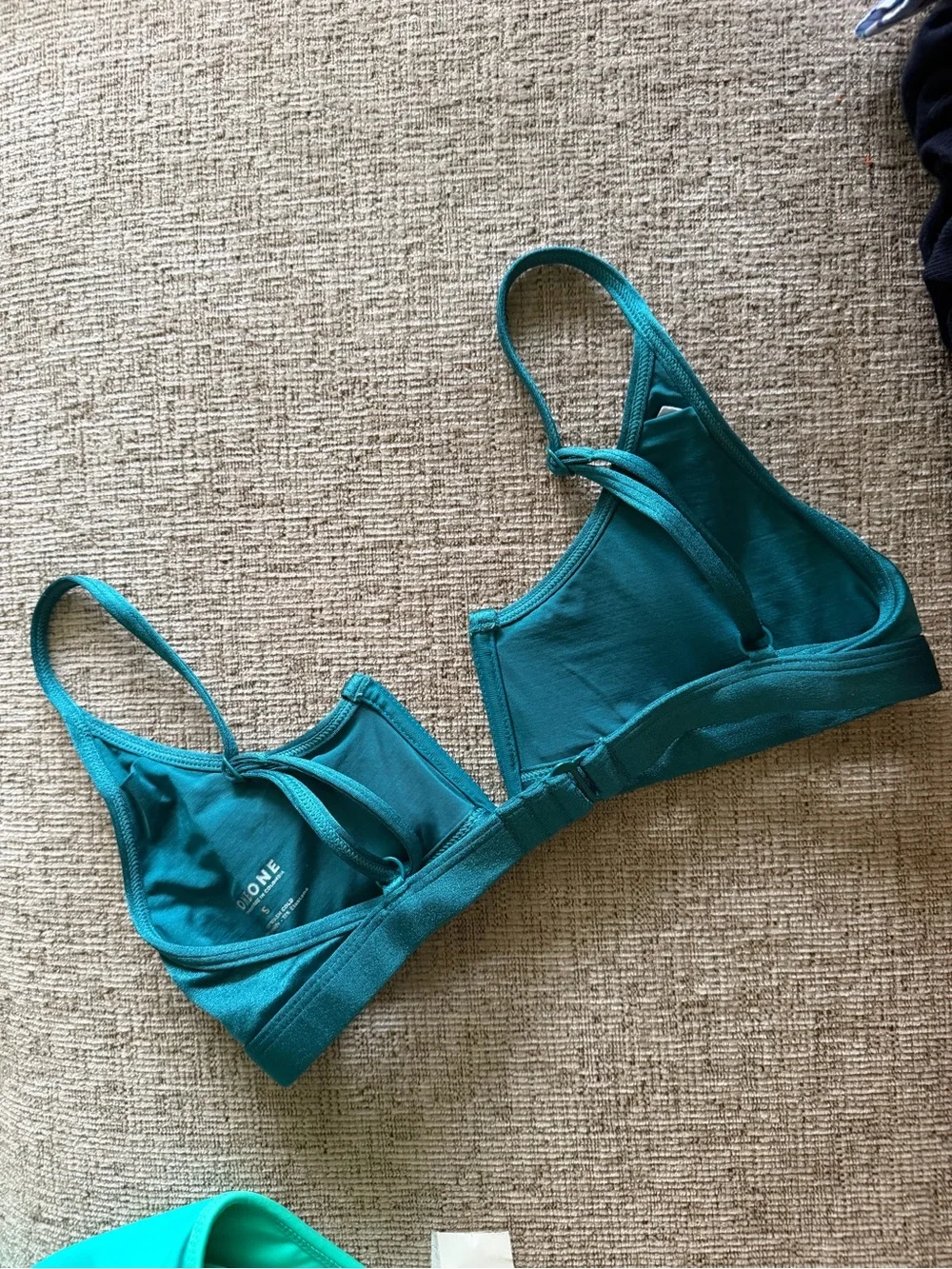 ONEONE Jenna Emerald‎ Shimmery V-wire Bikini Top Small
